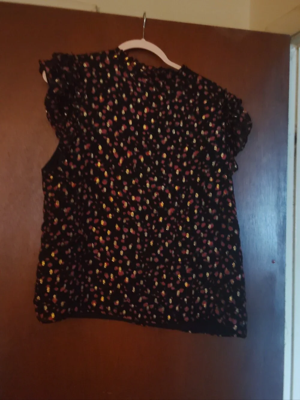 J.CREW Ruffleneck Flutter Sleeve Top - Women's Size XL